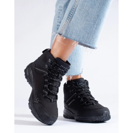 Scarpe da trekking alte da donna DK nero 1