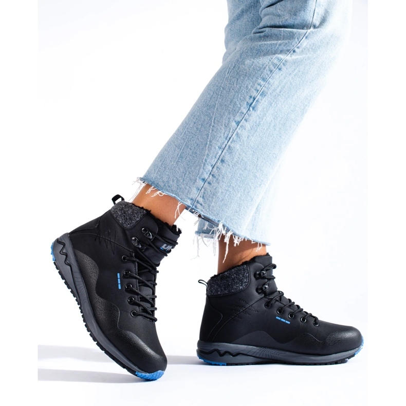 Caldi scarponi da trekking da donna DK nero 1