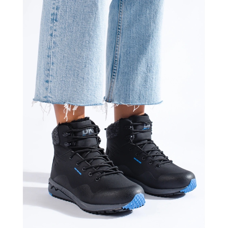 Caldi scarponi da trekking da donna DK nero 2