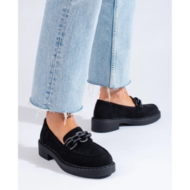 W. Potocki Mocassini donna Potocki camoscio nero 2