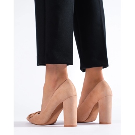 Décolleté Vinceza da donna in camoscio beige 2