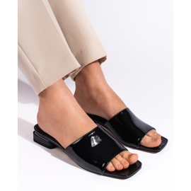 Goodin Classici zoccoli neri da donna con tacco alto nero 2