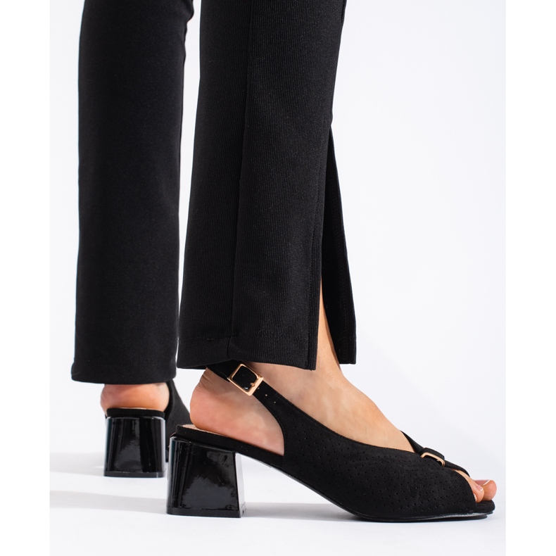 Goodin Eleganti sandali neri con tacco alto nero 2