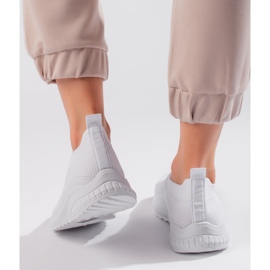 Scarpe sportive slip-on bianche da donna bianca 2