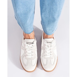 Goodin Sneakers da donna in pelle bianca bianco 2