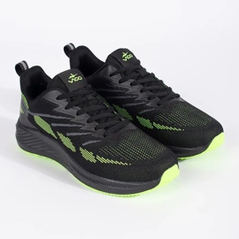 Vico Sneakers in rete da uomo nere e verdi nero 1