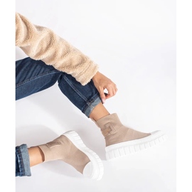 Seastar Sneakers beige con plateau alto 2