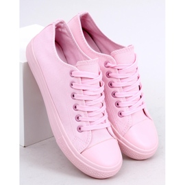Sneakers donna monocolore rosa rosa 1
