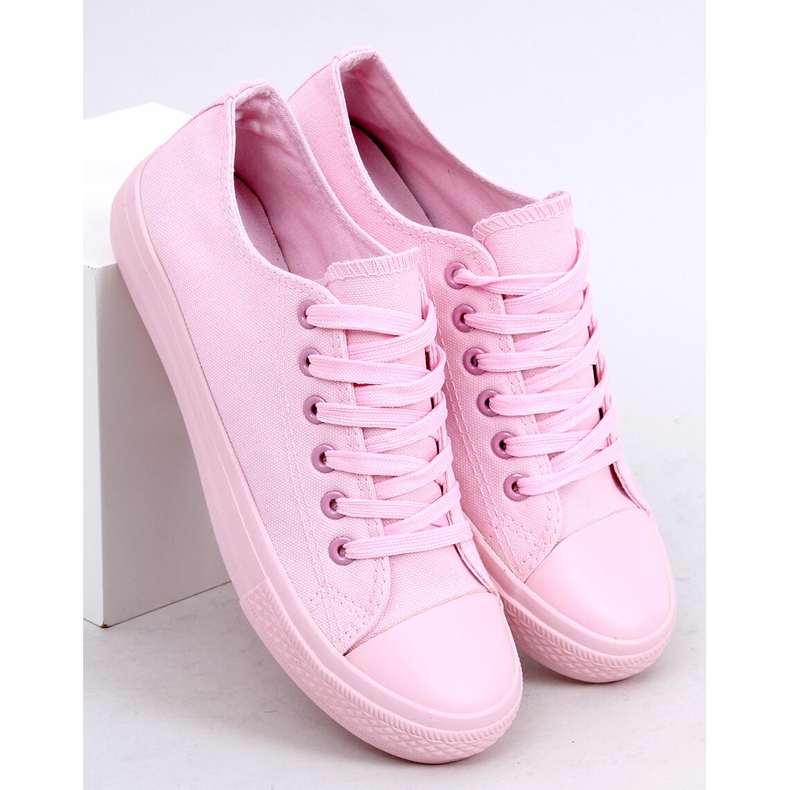 Sneakers donna monocolore rosa rosa 1