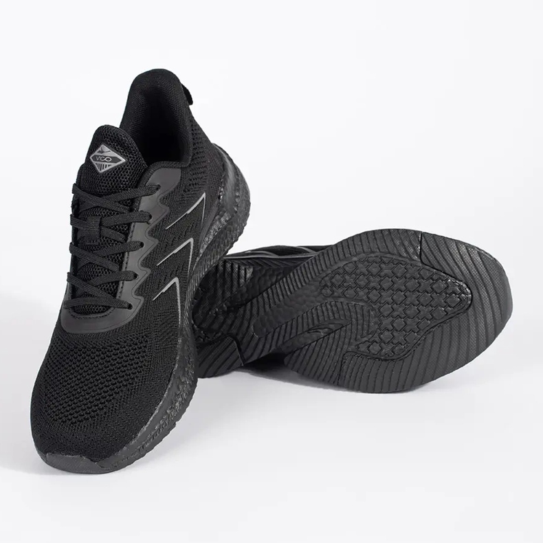 Vico Scarpe sportive stringate nere leggere nero 2