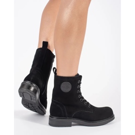Borse da donna nere realizzate in pelle nabuk naturale di Sergio Leone nero 2