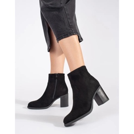 Stivaletti da donna classici in camoscio nero 1
