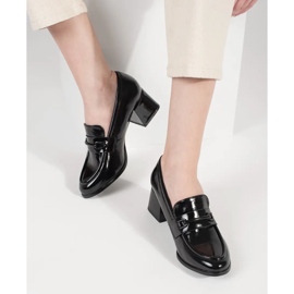 Goodin Mocassini da donna neri con tacco alto nero 1