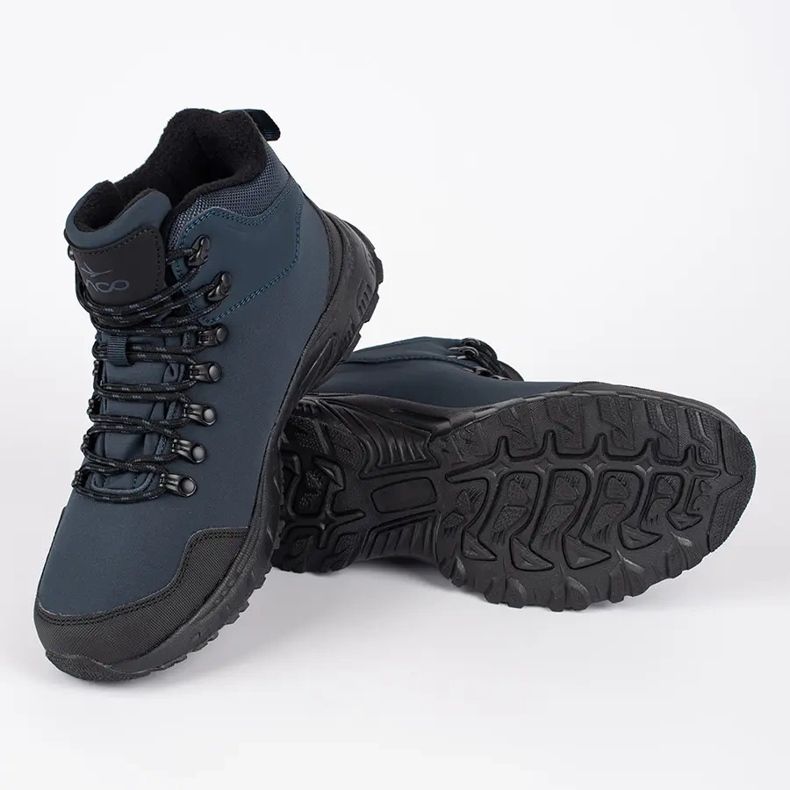Vico Scarpe da trekking alte da uomo blu navy 1
