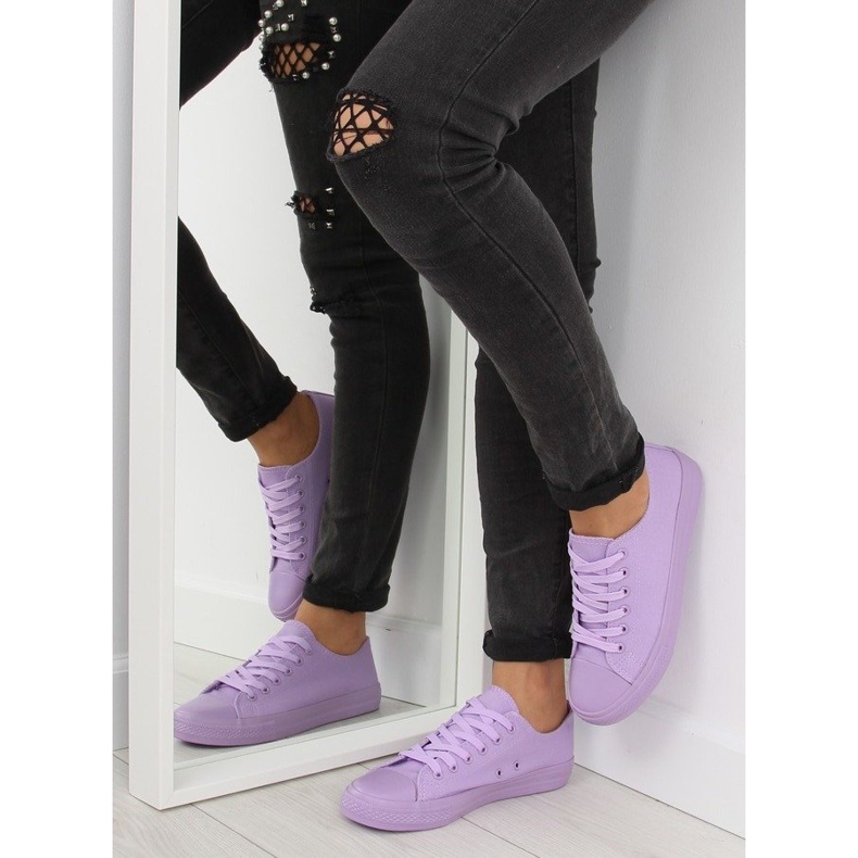 Sneakers viola da donna viola monocolore 1