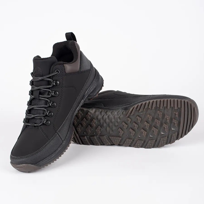 Vico Scarpe da trekking da uomo stringate nere nero 1