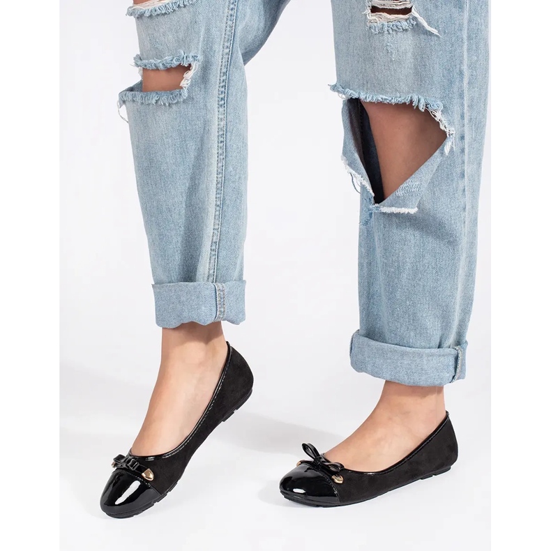 Ballerine piatte nere nero 2