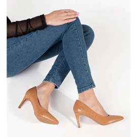 Seastar Dark beige pompe sul tallone alto 2