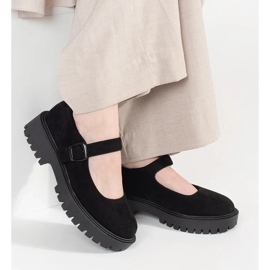 Goodin Scarpe nere sulla piattaforma in pelle scamosciata nero 1