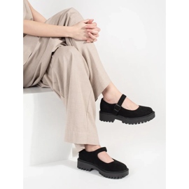Goodin Scarpe nere sulla piattaforma in pelle scamosciata nero 2