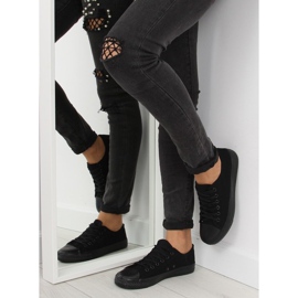 Sneakers da donna nere nere monocolore nero 1