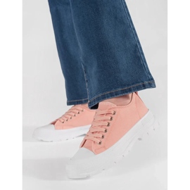 Sneaker classiche sulla piattaforma rosa chiaro 1