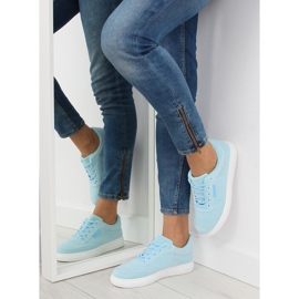 Sneakers da donna in camoscio blu NB172 Blu bianco 1