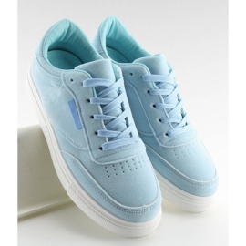 Sneakers da donna in camoscio blu NB172 Blu bianco 2