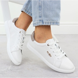 Scarpe sportive in pelle filippo bianca dp6738 bianco 1