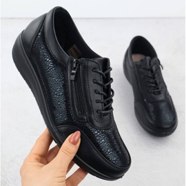 Scarpe sportive da donna con un comodo cursore Black UniSoft 9017 nero 1