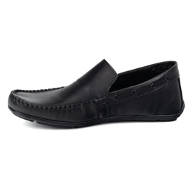 Olivier Mocassini in pelle maschile 700knt nero 1