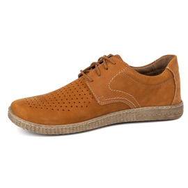 KOMODO Scarpe da uomo in pelle casual 933/l/2 maleducato arancia 1