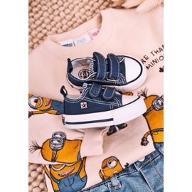Sneakers Basse Per Bambini Con Velcro Big Star HH374201 Navy Blue 4
