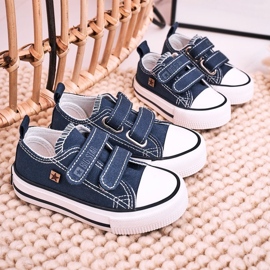 Sneakers Basse Per Bambini Con Velcro Big Star HH374201 Navy Blue 2