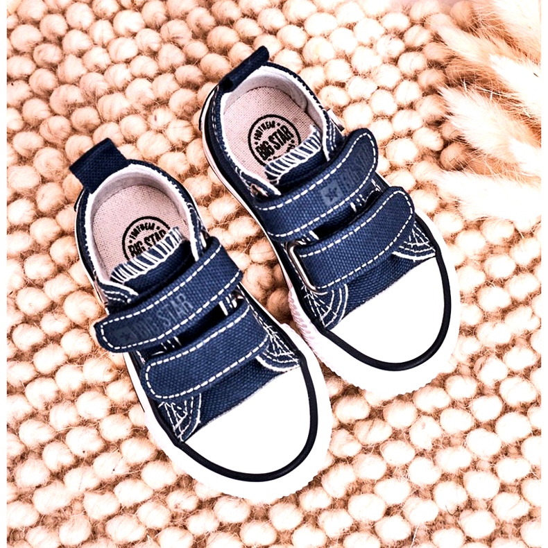 Sneakers Basse Per Bambini Con Velcro Big Star HH374201 Navy Blue 1