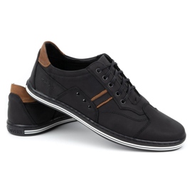 Polbut Scarpe casual da uomo 1801 nabuk nero / cammello 3