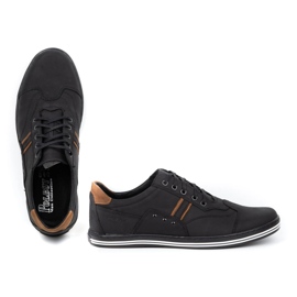 Polbut Scarpe casual da uomo 1801 nabuk nero / cammello 5