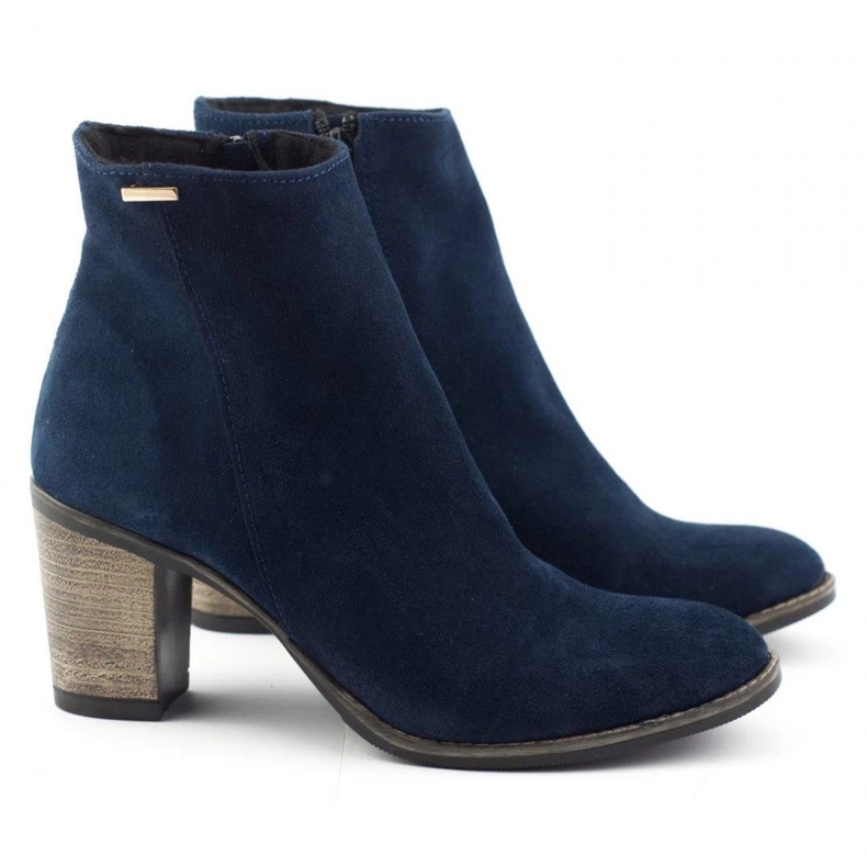 Olivier Sara Stivali blu navy con tacco alto 2