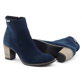 Olivier Sara Stivali blu navy con tacco alto 3