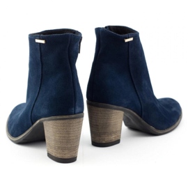 Olivier Sara Stivali blu navy con tacco alto 4