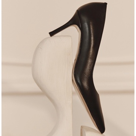 Marco Shoes Eleganti tacchi a spillo realizzati in morbida pelle nero 2