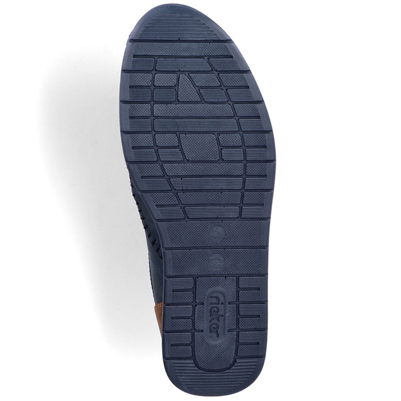 Scarpe da uomo comodi mocassini blu scuro Rieker 11954-14 1