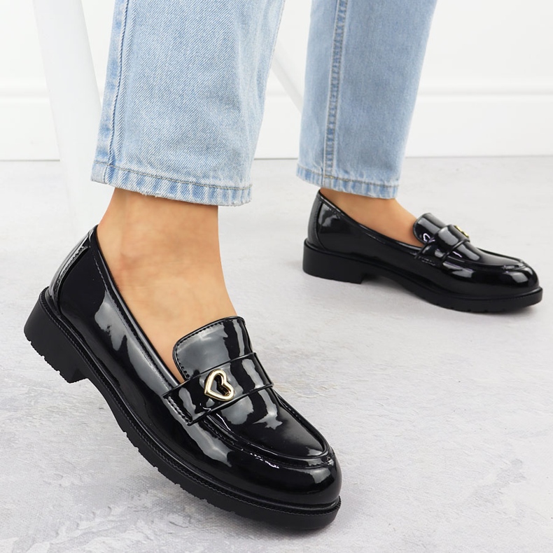 S.Barski MocaSins Shoes Women's Lackred Black S. Barski Hy51-379 nero 2