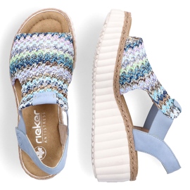 Rieker Women's Sandals in pelle Inserto blu 2