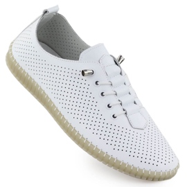 Scarpe da lavoro per donne in pelle Slip White White Filippo DP6140 bianco 1