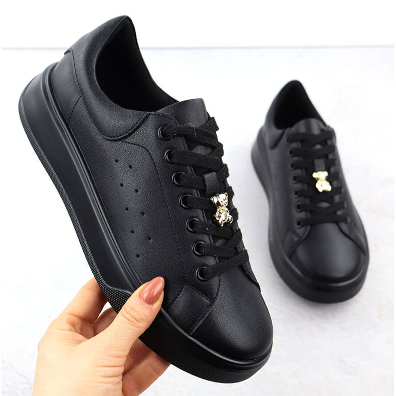Cambell Scarpe sportive in pelle femminile con cammell nero sz00635 orsacchiotto 1