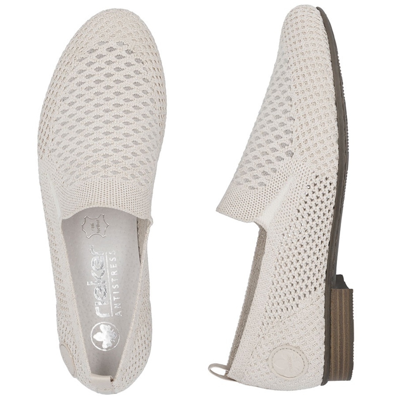Scarpe tessili da donna Openwork Beige Rieker 51969-90 2