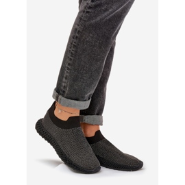 S.Barski Scarpe sportive da donna sbloccate con TW121 decorazione nera nero 1