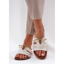 Flip Flip Flip Flip da donna Zazoo 3022 Golden Wiped d'oro 2