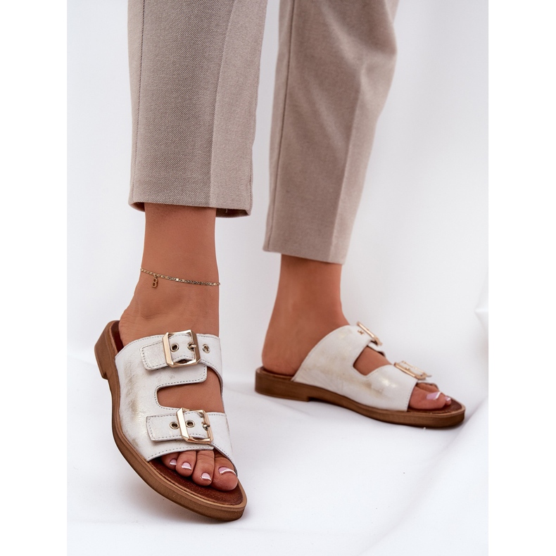 Flip flip piatti in pelle con zazoo 3020 zloty zloty asciugato d'oro 2